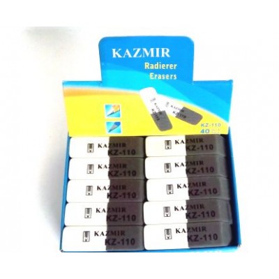 Ластик KAZMIR-110 серо-белый прямоуг. 5cм*1.5см(80шт.)